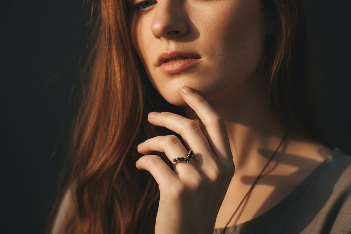 Santa Fe Marketplace Raw Black Tourmaline Chevron Ring | Silver-Plated Copper Electroformed | Made to Order Product Image: Raw Black Tourmaline Chevron Ring | Silver-Plated Copper Electroformed | Made to Order