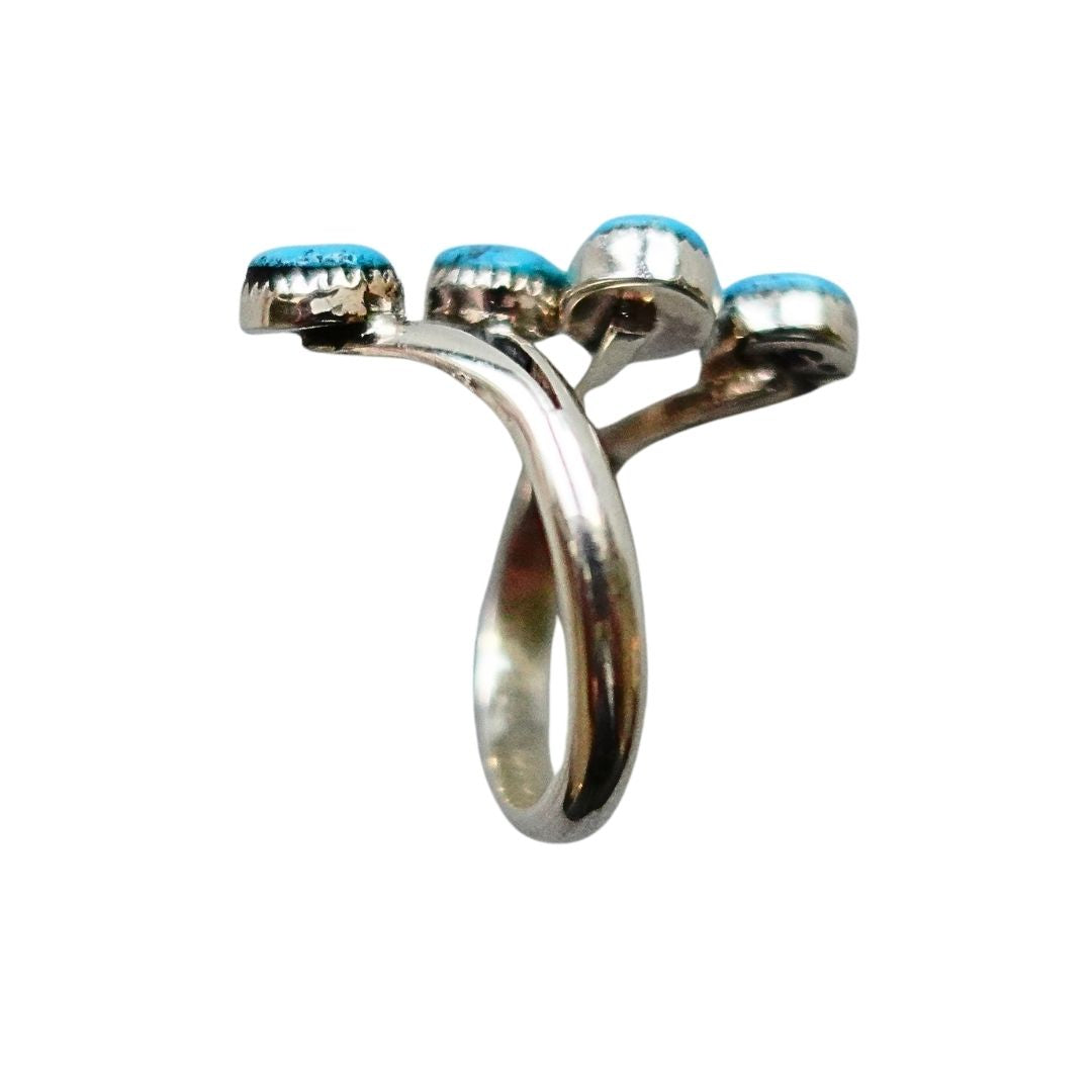 Santa Fe Marketplace Turquoise Wrap Ring Size 7.5 Product Image: Turquoise Wrap Ring Size 7.5
