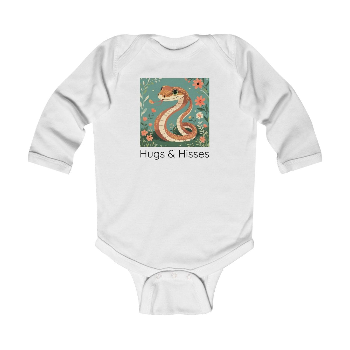 Santa Fe Marketplace Snake Infant Long Sleeve Onesie — Cute Gender Neutral Bodysuit Product Image: Snake Infant Long Sleeve Onesie — Cute Gender Neutral Bodysuit