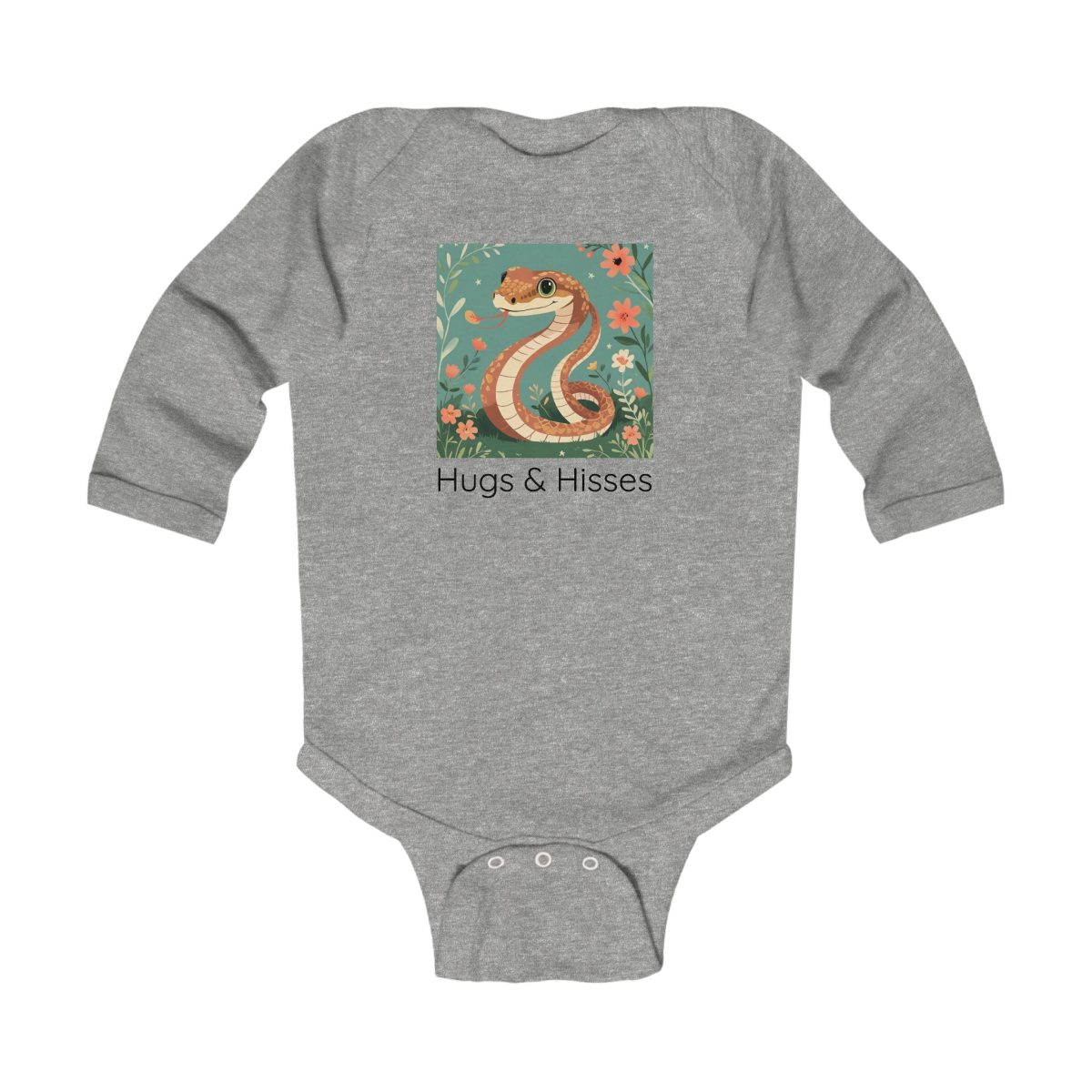 Santa Fe Marketplace Snake Infant Long Sleeve Onesie — Cute Gender Neutral Bodysuit Product Image: Snake Infant Long Sleeve Onesie — Cute Gender Neutral Bodysuit