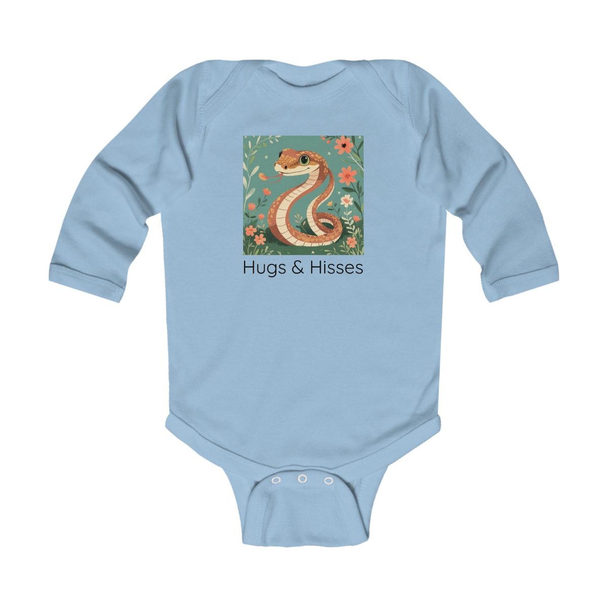 Santa Fe Marketplace Snake Infant Long Sleeve Onesie — Cute Gender Neutral Bodysuit Product Image: Snake Infant Long Sleeve Onesie — Cute Gender Neutral Bodysuit