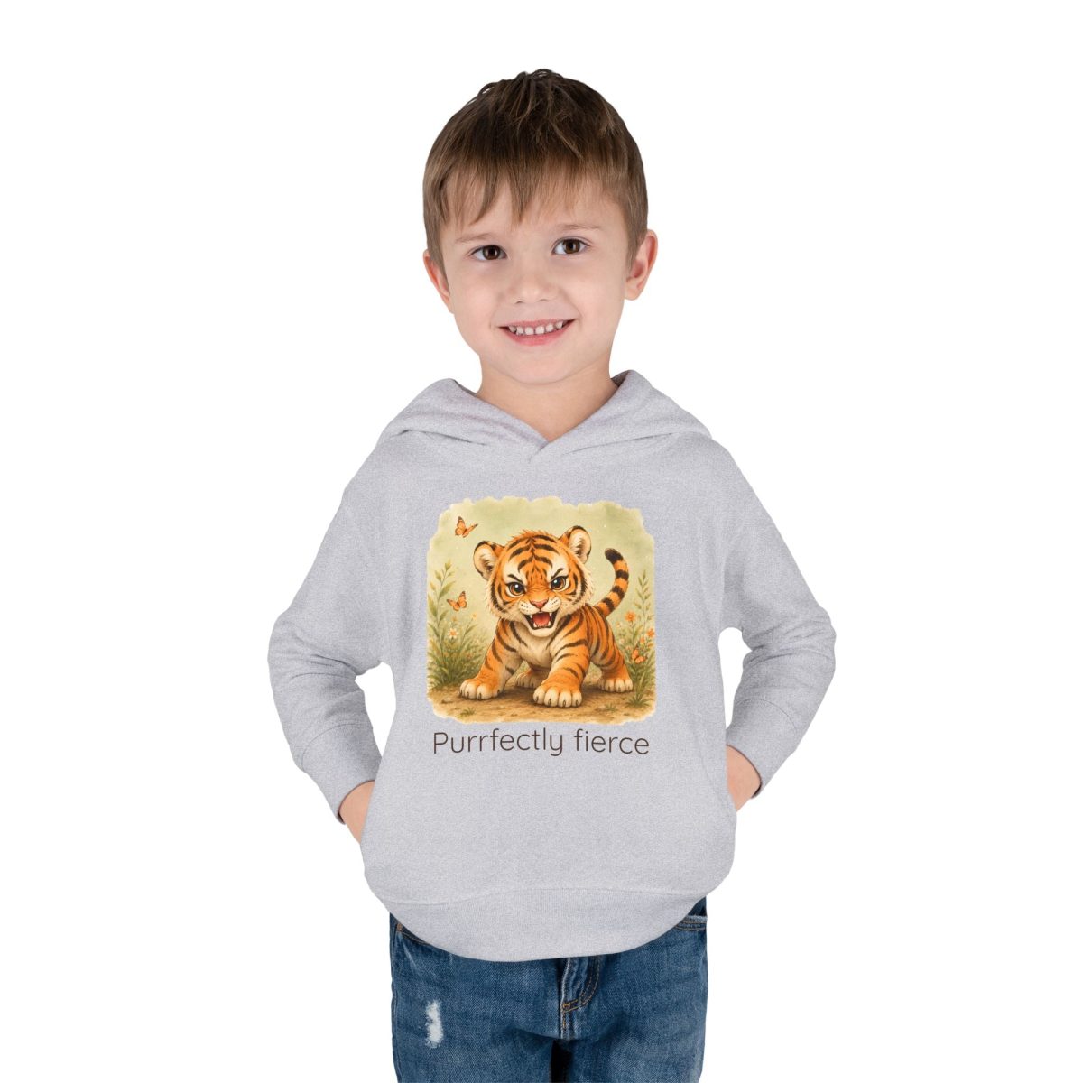 Santa Fe Marketplace Tiger Toddler Hoodie — Gender Neutral Sweatshirt Product Image: Tiger Toddler Hoodie — Gender Neutral Sweatshirt
