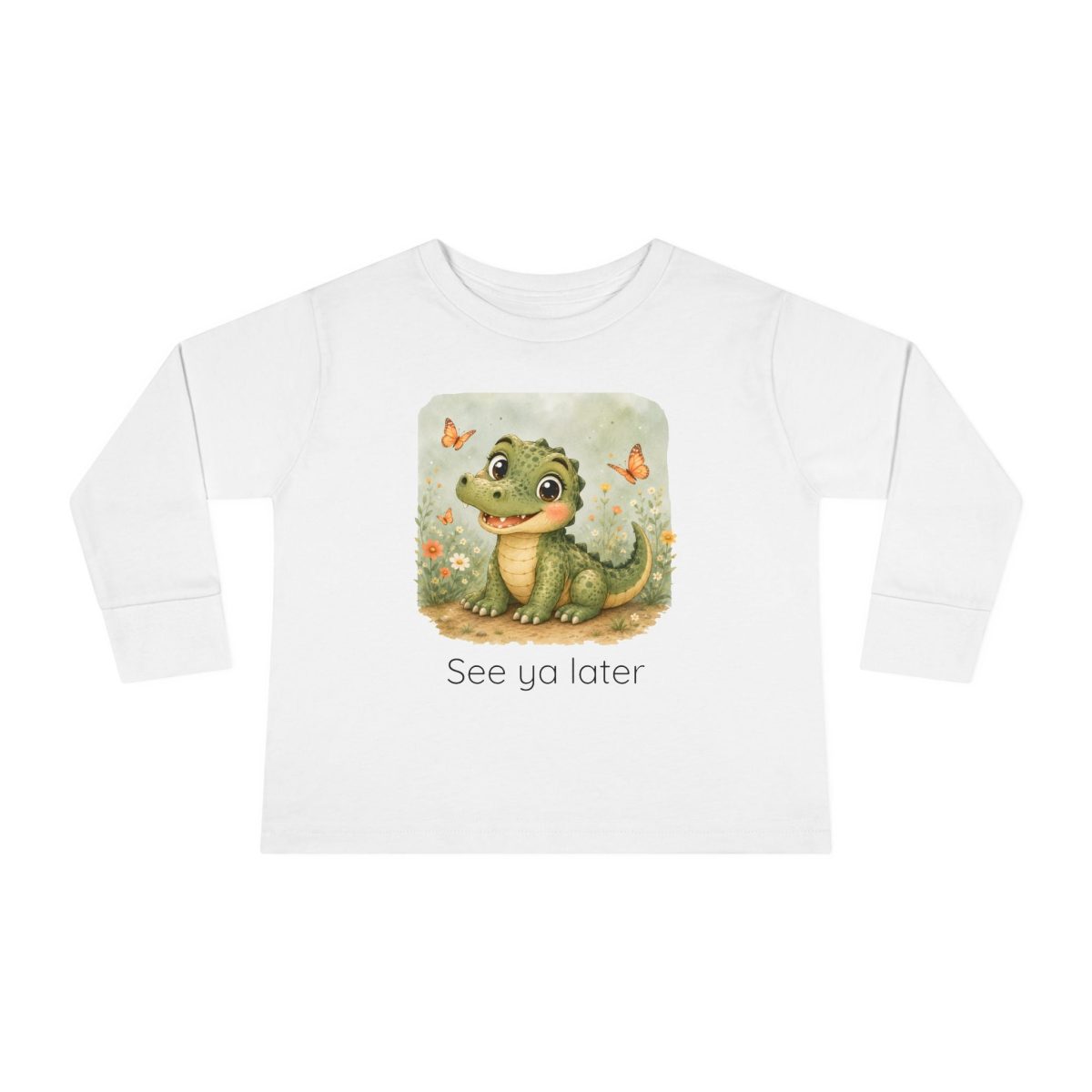 Santa Fe Marketplace Alligator Toddler Long Sleeve Shirt — Gender Neutral Tee Product Image: Alligator Toddler Long Sleeve Shirt — Gender Neutral Tee