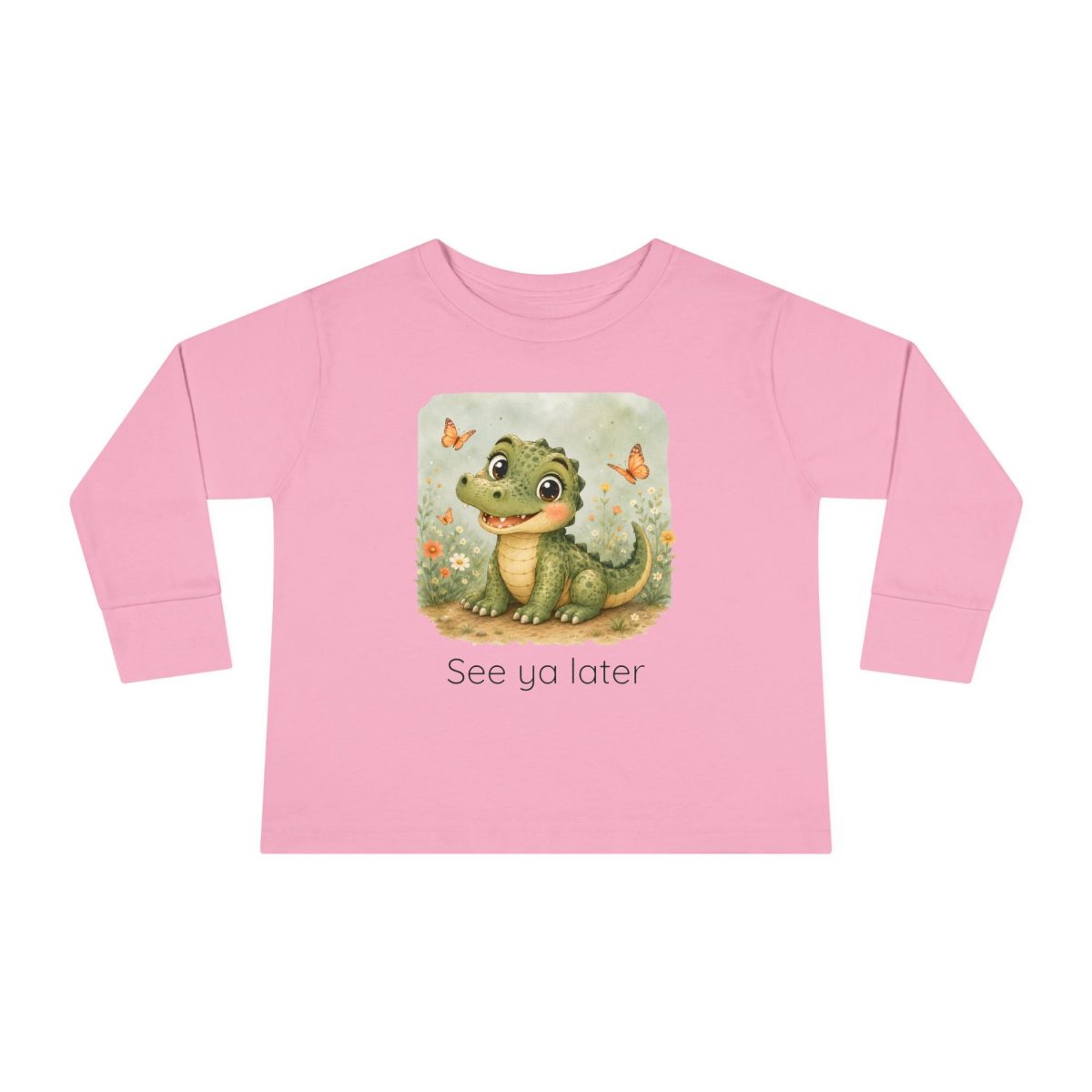 Santa Fe Marketplace Alligator Toddler Long Sleeve Shirt — Gender Neutral Tee Product Image: Alligator Toddler Long Sleeve Shirt — Gender Neutral Tee