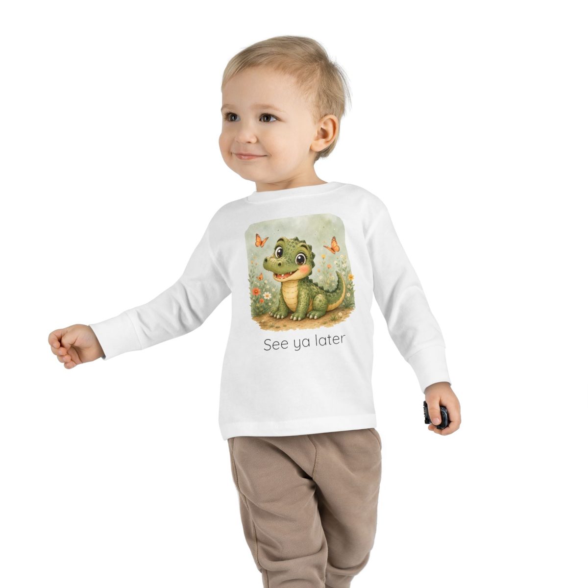 Santa Fe Marketplace Alligator Toddler Long Sleeve Shirt — Gender Neutral Tee Product Image: Alligator Toddler Long Sleeve Shirt — Gender Neutral Tee