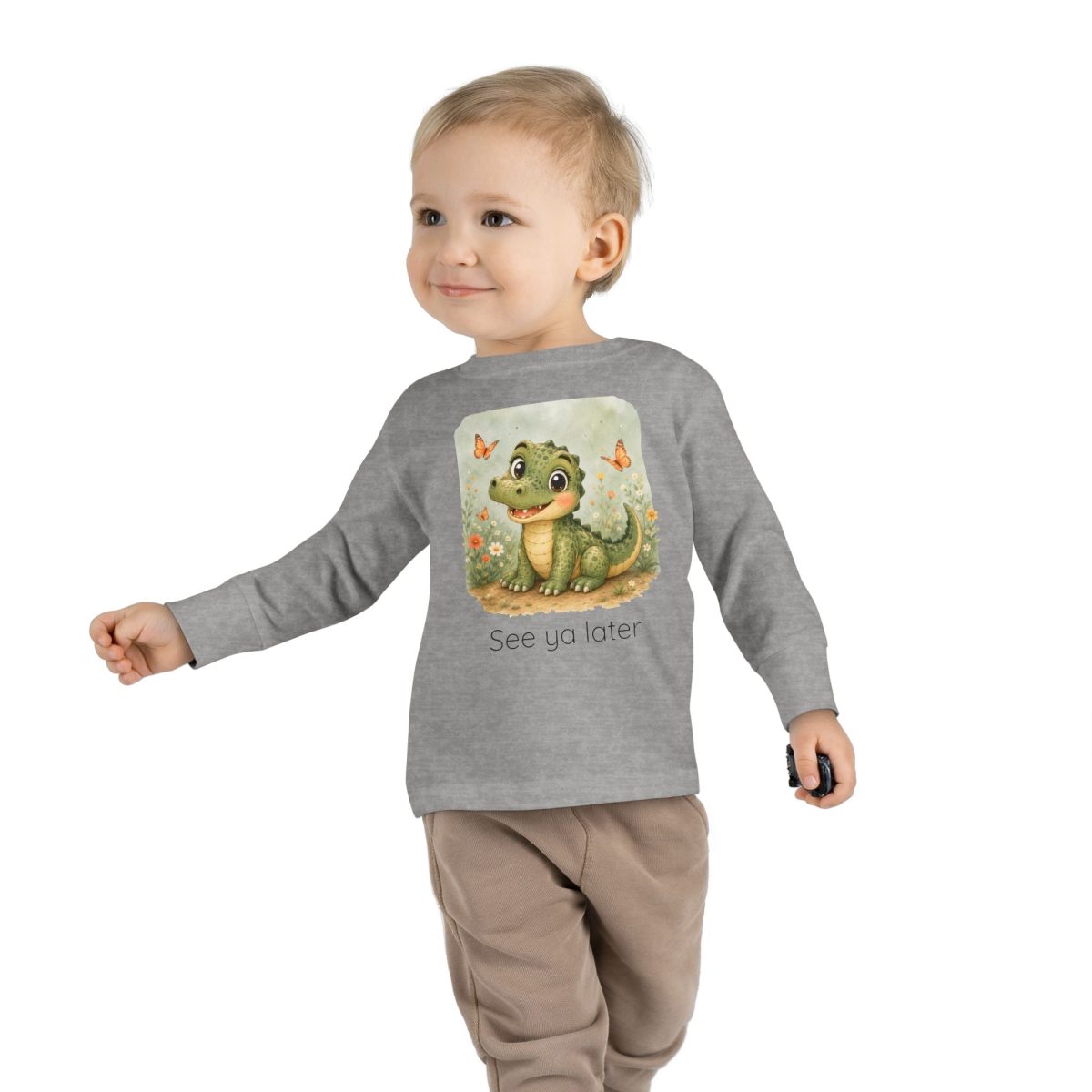 Santa Fe Marketplace Alligator Toddler Long Sleeve Shirt — Gender Neutral Tee Product Image: Alligator Toddler Long Sleeve Shirt — Gender Neutral Tee
