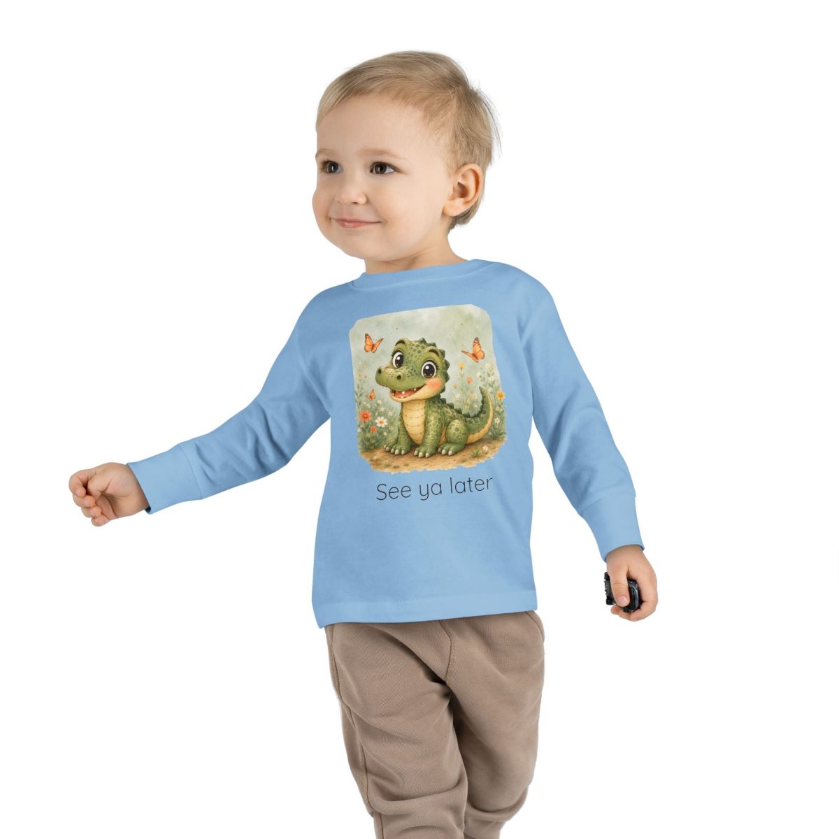 Santa Fe Marketplace Alligator Toddler Long Sleeve Shirt — Gender Neutral Tee Product Image: Alligator Toddler Long Sleeve Shirt — Gender Neutral Tee