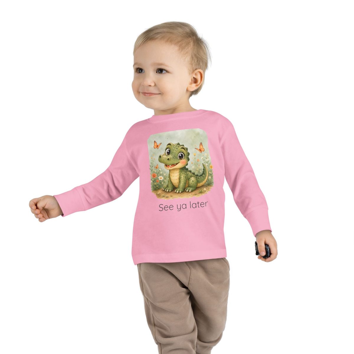 Santa Fe Marketplace Alligator Toddler Long Sleeve Shirt — Gender Neutral Tee Product Image: Alligator Toddler Long Sleeve Shirt — Gender Neutral Tee