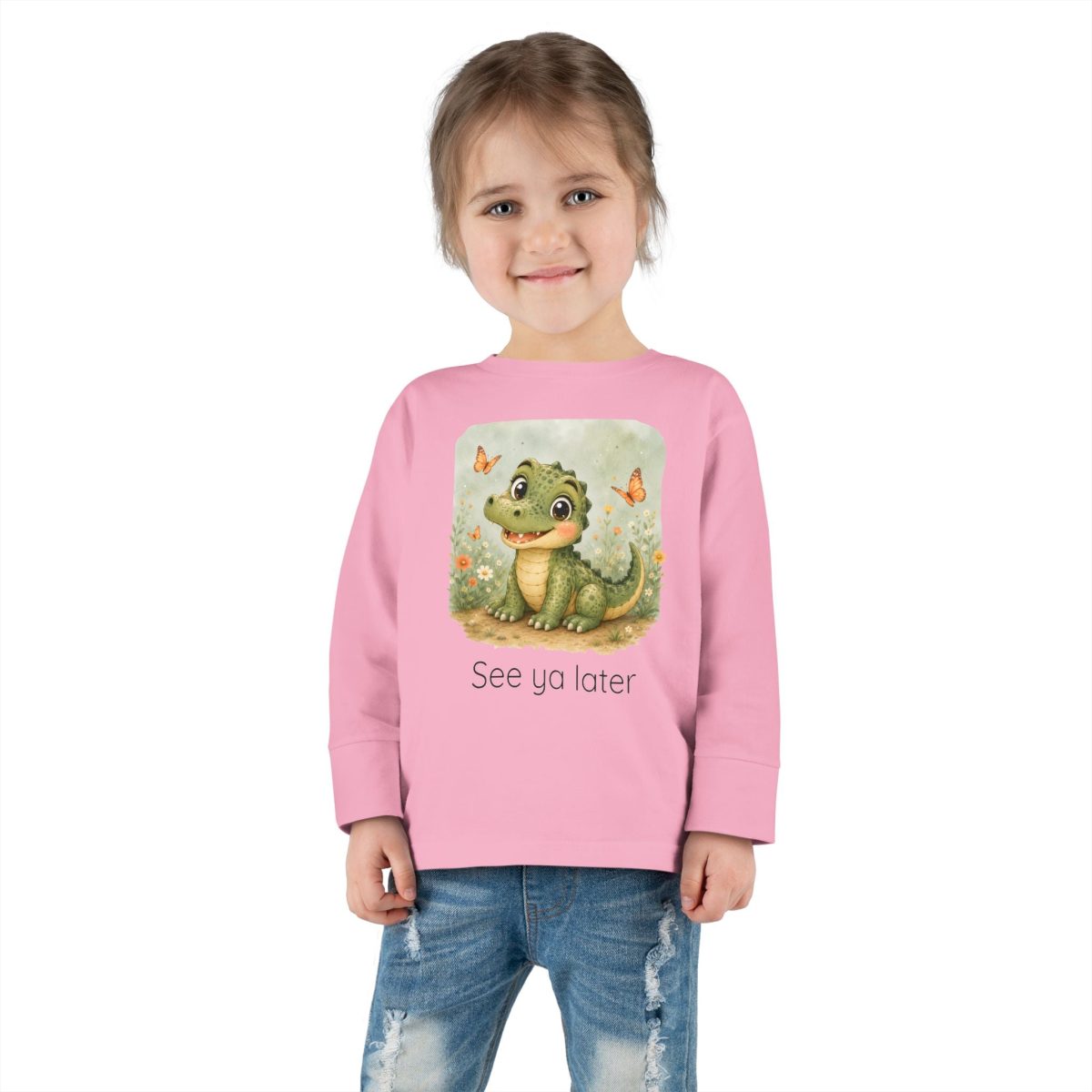 Santa Fe Marketplace Alligator Toddler Long Sleeve Shirt — Gender Neutral Tee Product Image: Alligator Toddler Long Sleeve Shirt — Gender Neutral Tee