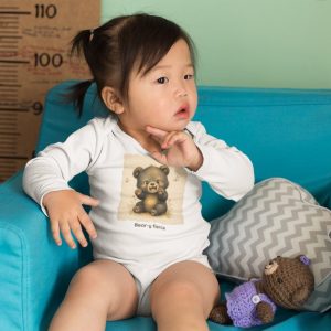 Santa Fe Marketplace Bear Infant Long Sleeve Onesie — Cute Gender Neutral Bodysuit Product Image: Bear Infant Long Sleeve Onesie — Cute Gender Neutral Bodysuit