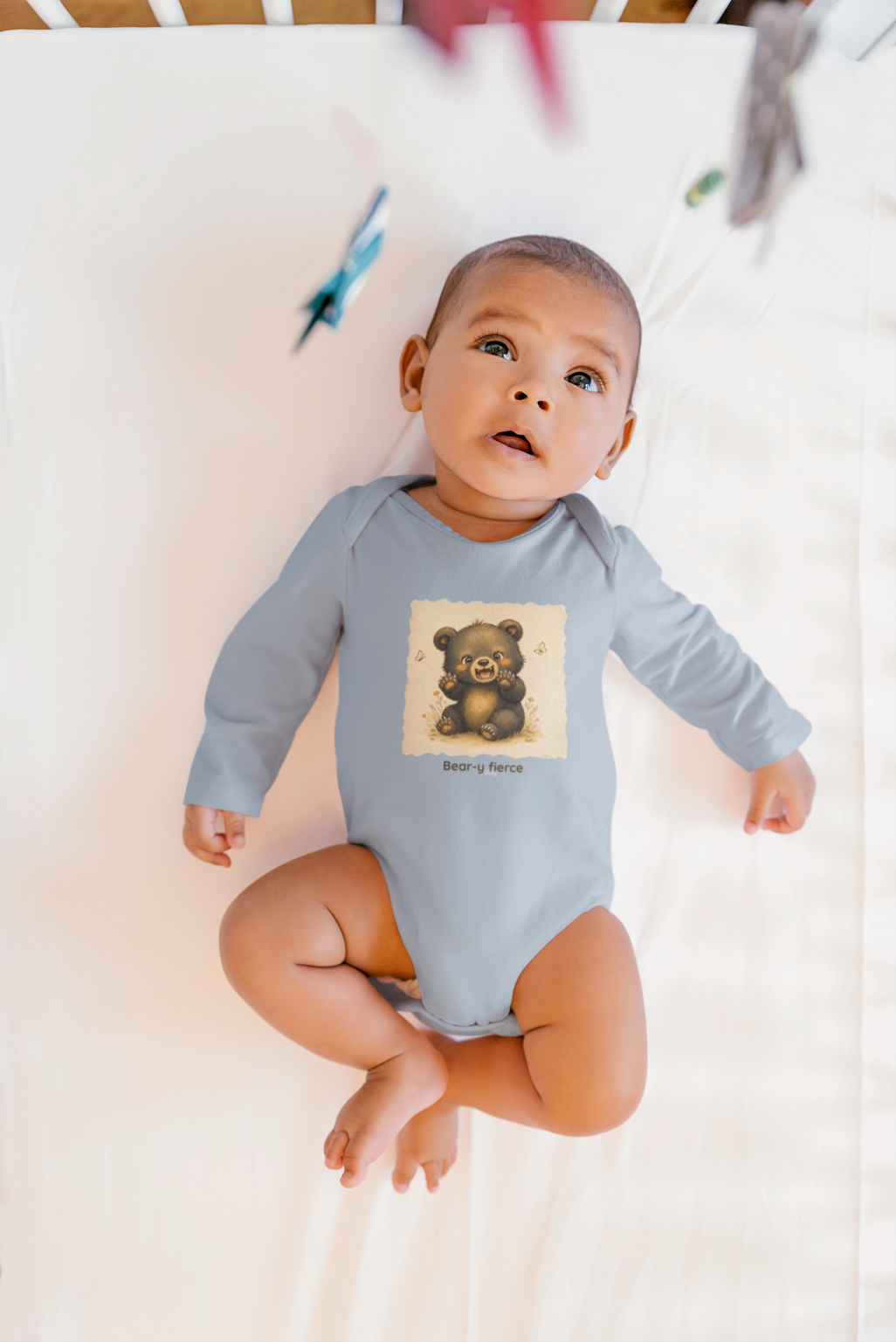 Santa Fe Marketplace Bear Infant Long Sleeve Onesie — Cute Gender Neutral Bodysuit Product Image: Bear Infant Long Sleeve Onesie — Cute Gender Neutral Bodysuit