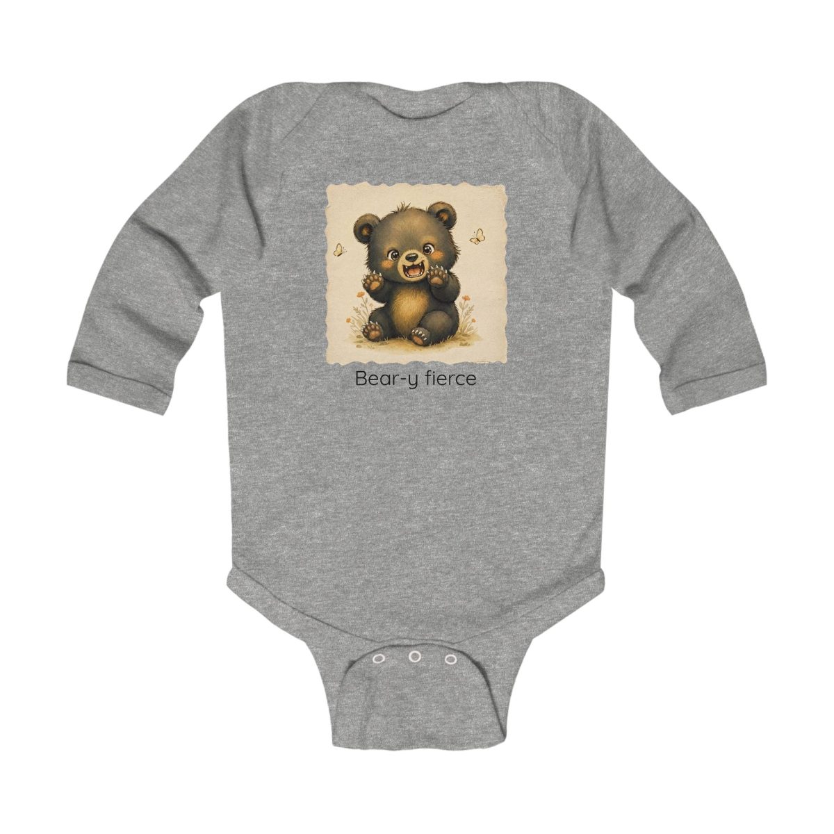 Santa Fe Marketplace Bear Infant Long Sleeve Onesie — Cute Gender Neutral Bodysuit Product Image: Bear Infant Long Sleeve Onesie — Cute Gender Neutral Bodysuit