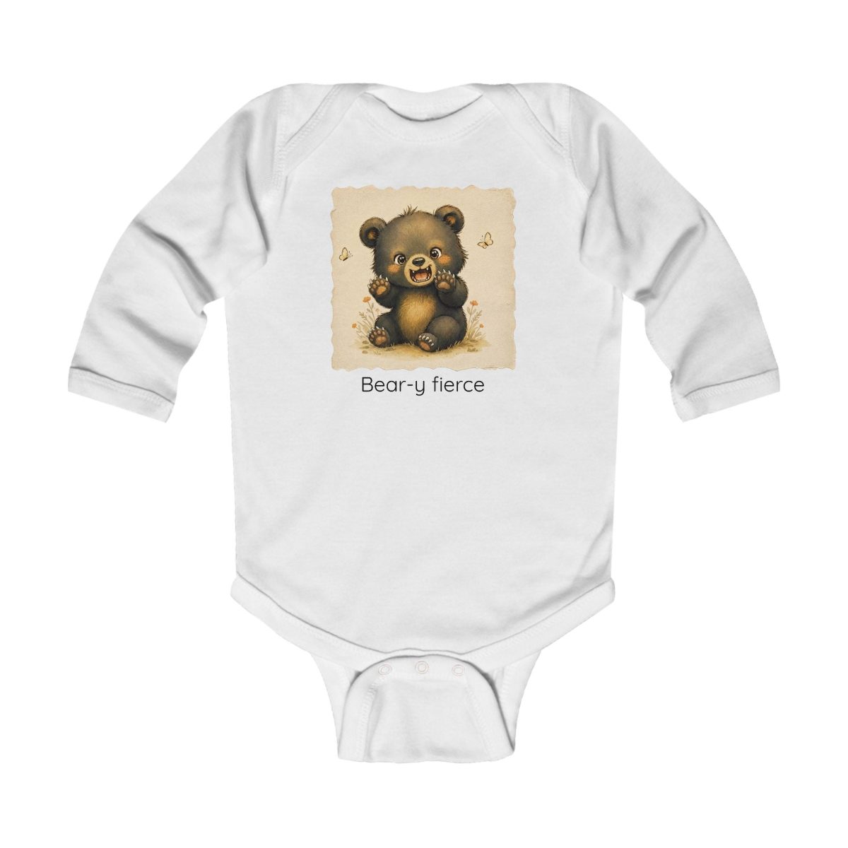 Santa Fe Marketplace Bear Infant Long Sleeve Onesie — Cute Gender Neutral Bodysuit Product Image: Bear Infant Long Sleeve Onesie — Cute Gender Neutral Bodysuit