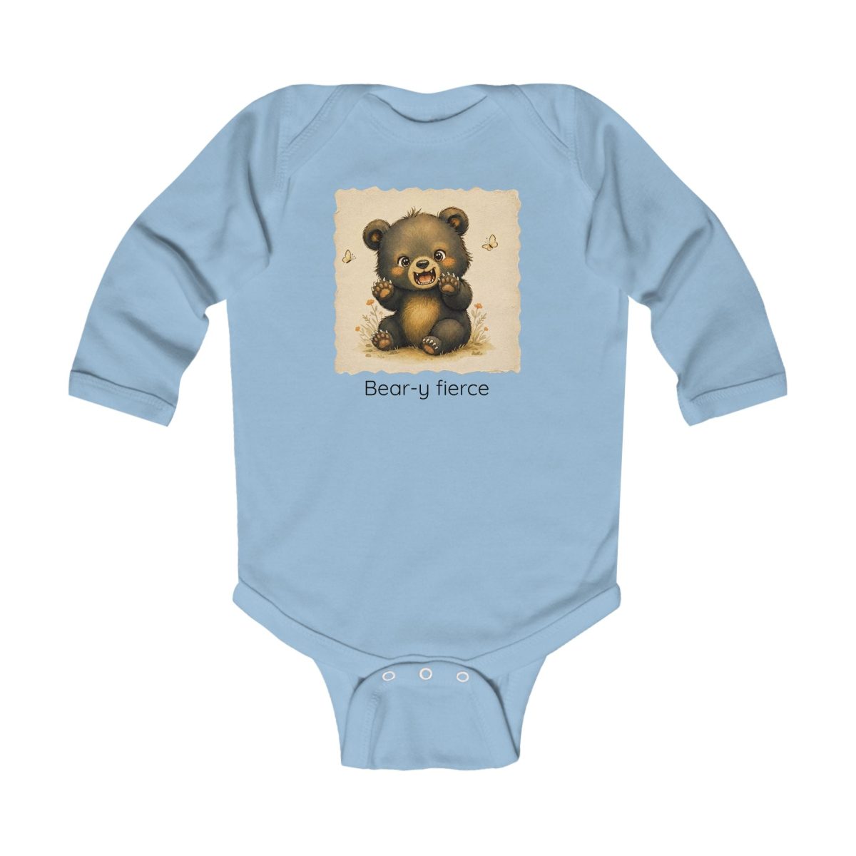Santa Fe Marketplace Bear Infant Long Sleeve Onesie — Cute Gender Neutral Bodysuit Product Image: Bear Infant Long Sleeve Onesie — Cute Gender Neutral Bodysuit