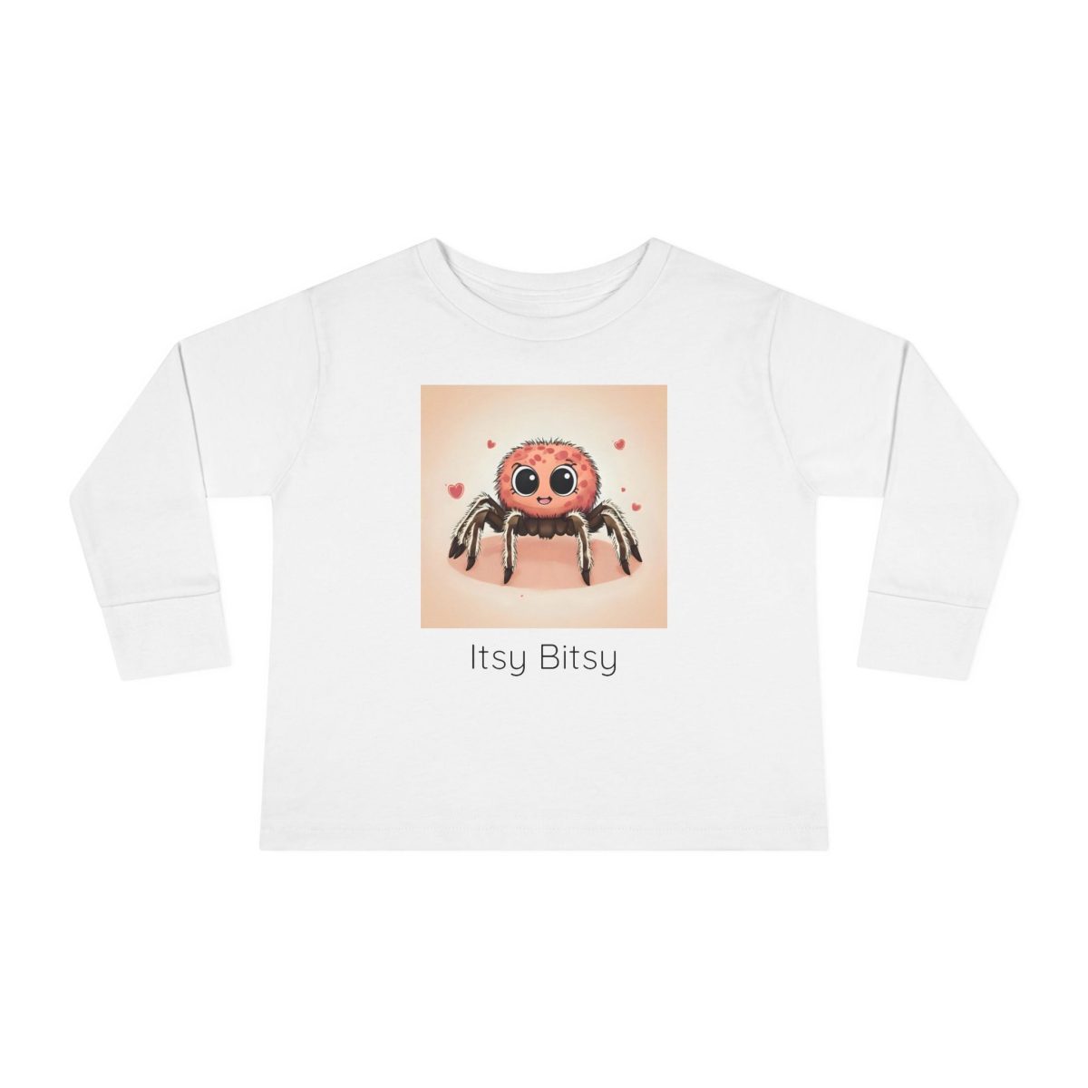 Santa Fe Marketplace Spider Toddler Long Sleeve Shirt — Cute Gender Neutral Tee Product Image: Spider Toddler Long Sleeve Shirt — Cute Gender Neutral Tee
