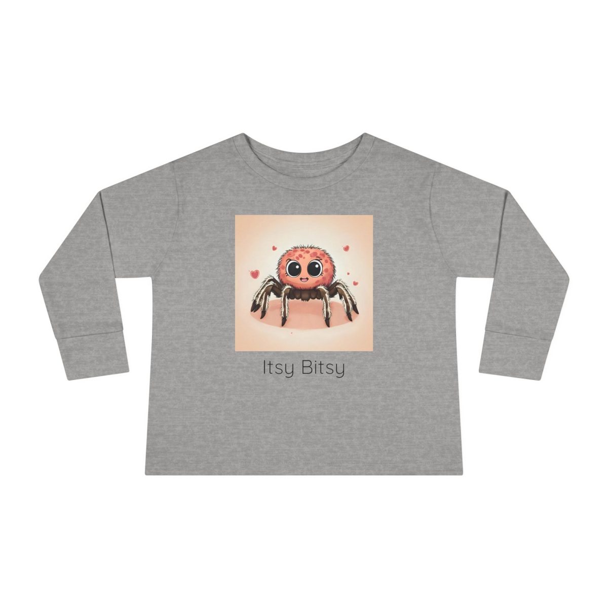 Santa Fe Marketplace Spider Toddler Long Sleeve Shirt — Cute Gender Neutral Tee Product Image: Spider Toddler Long Sleeve Shirt — Cute Gender Neutral Tee