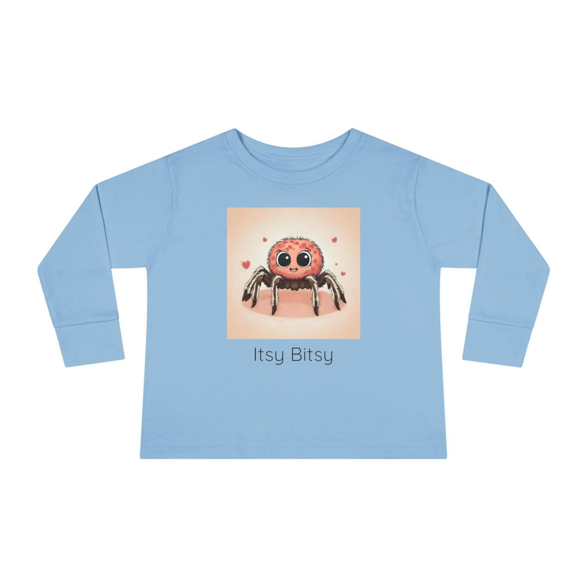 Santa Fe Marketplace Spider Toddler Long Sleeve Shirt — Cute Gender Neutral Tee Product Image: Spider Toddler Long Sleeve Shirt — Cute Gender Neutral Tee