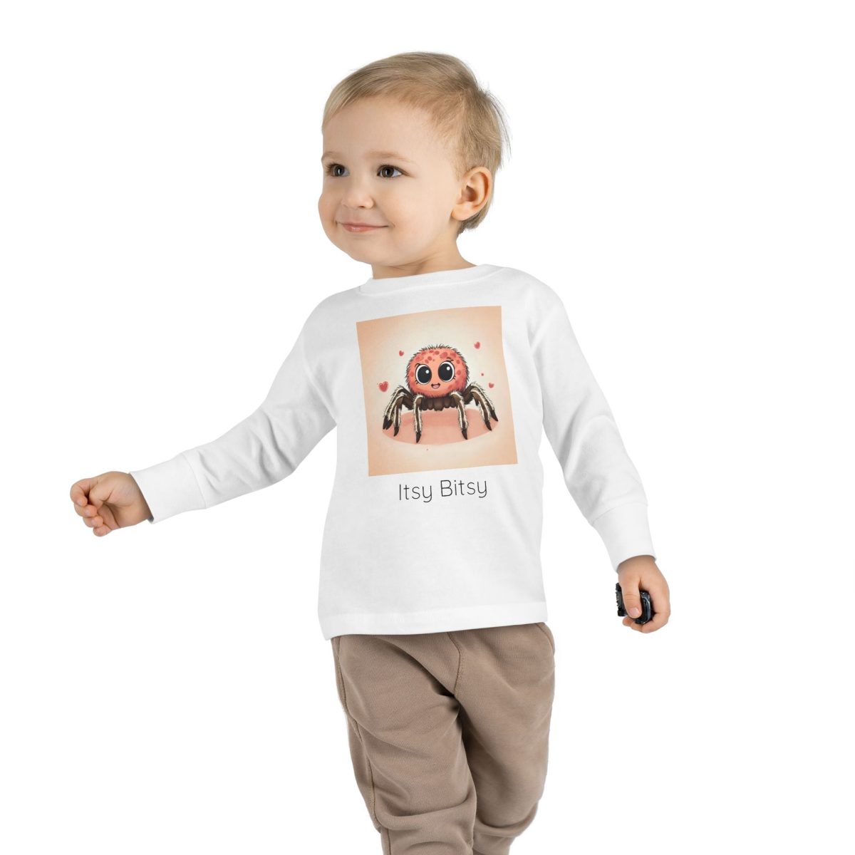 Santa Fe Marketplace Spider Toddler Long Sleeve Shirt — Cute Gender Neutral Tee Product Image: Spider Toddler Long Sleeve Shirt — Cute Gender Neutral Tee