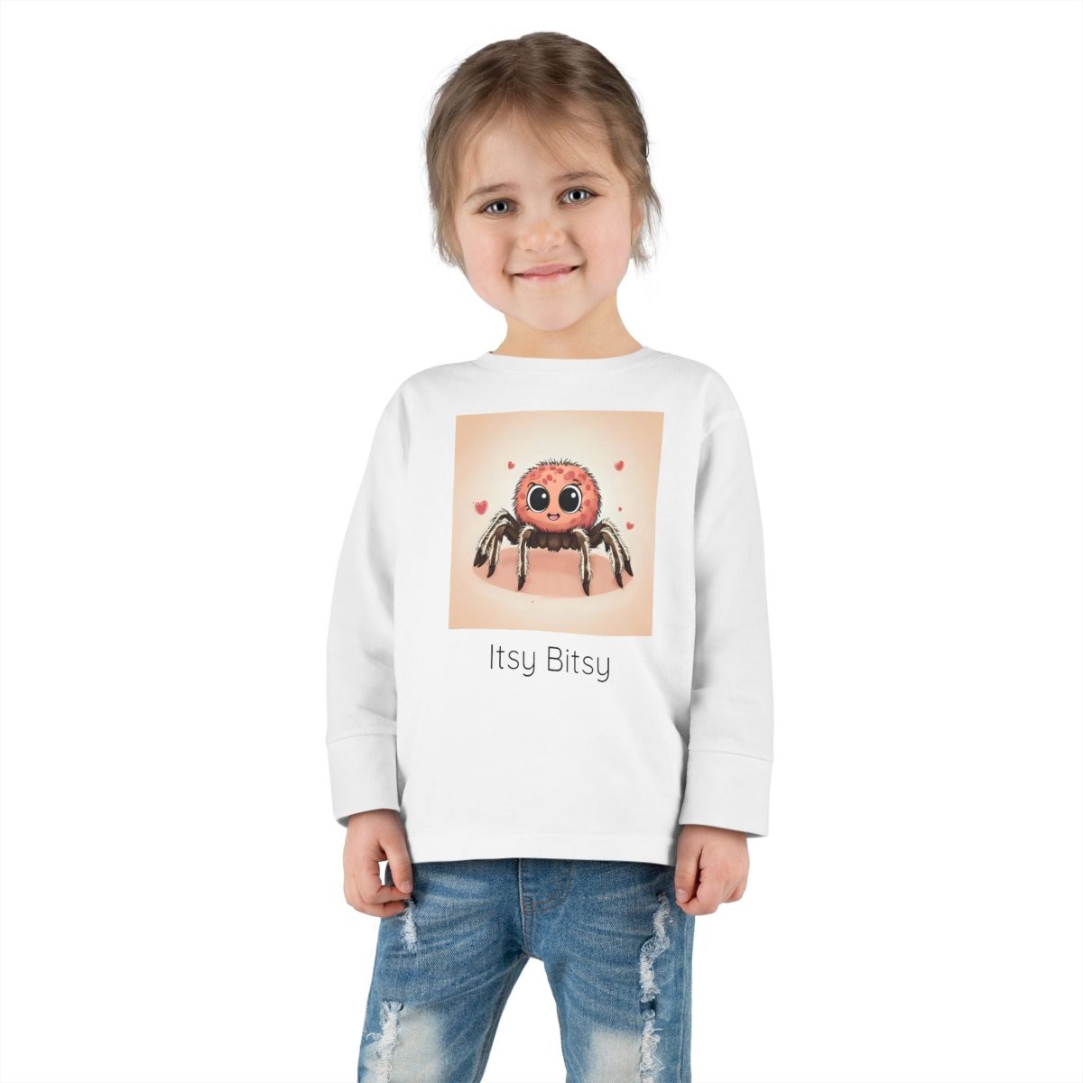 Santa Fe Marketplace Spider Toddler Long Sleeve Shirt — Cute Gender Neutral Tee Product Image: Spider Toddler Long Sleeve Shirt — Cute Gender Neutral Tee