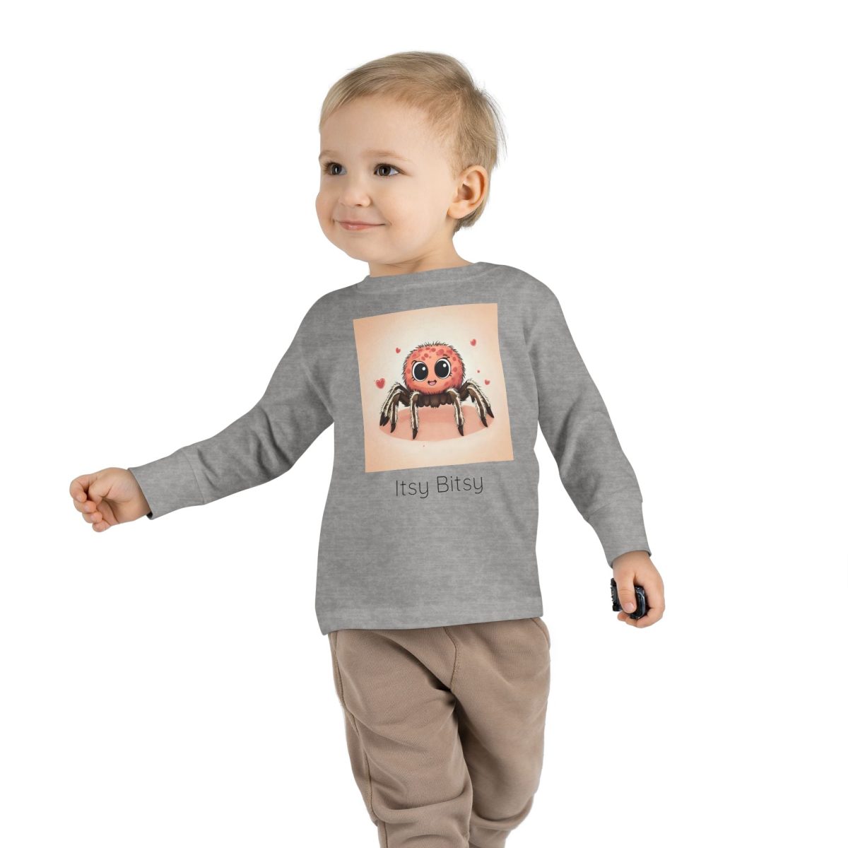 Santa Fe Marketplace Spider Toddler Long Sleeve Shirt — Cute Gender Neutral Tee Product Image: Spider Toddler Long Sleeve Shirt — Cute Gender Neutral Tee
