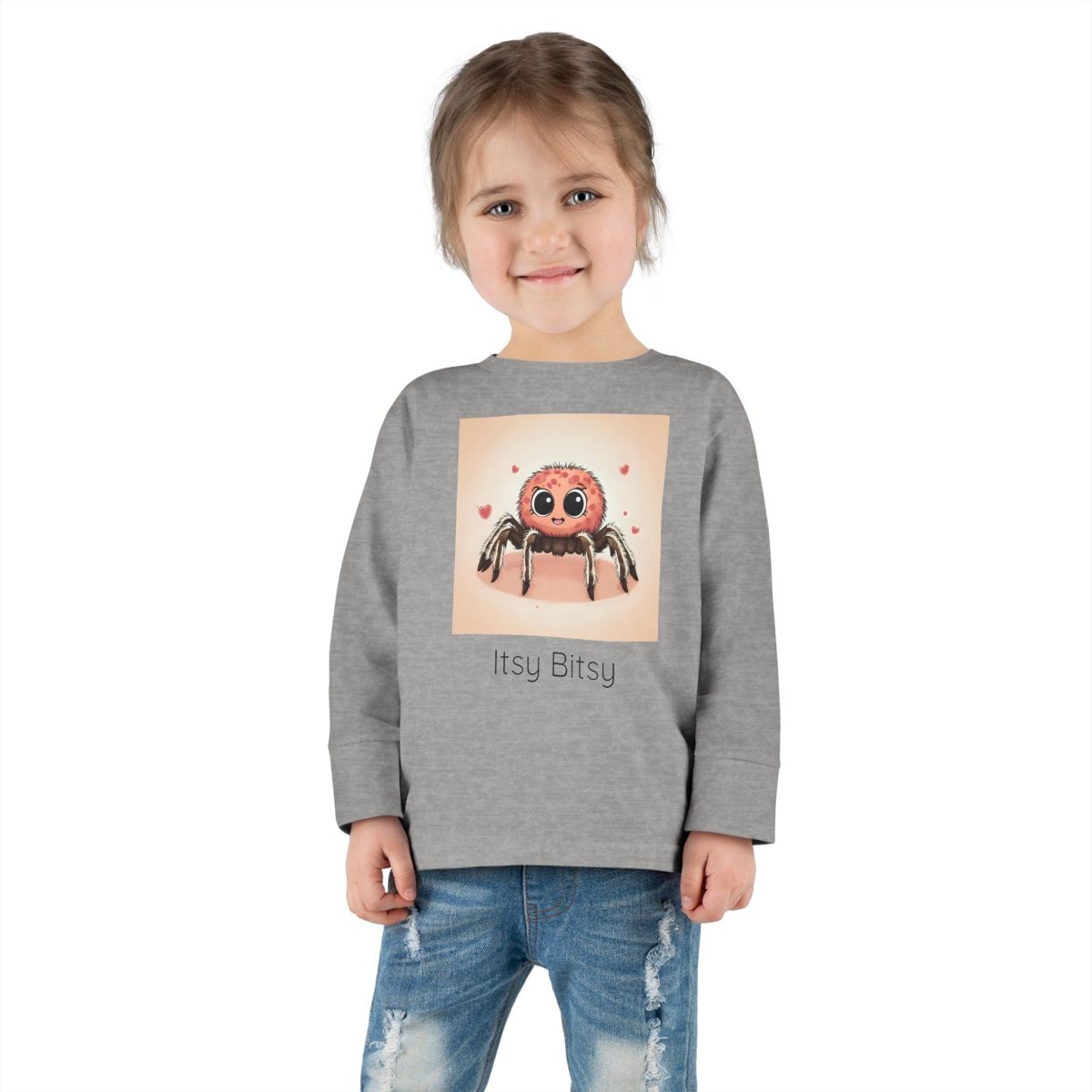 Santa Fe Marketplace Spider Toddler Long Sleeve Shirt — Cute Gender Neutral Tee Product Image: Spider Toddler Long Sleeve Shirt — Cute Gender Neutral Tee