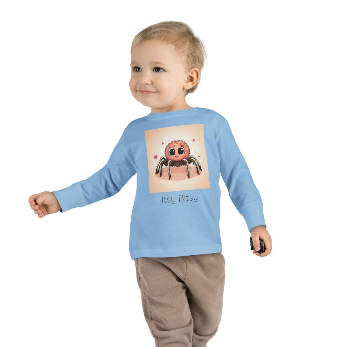Santa Fe Marketplace Spider Toddler Long Sleeve Shirt — Cute Gender Neutral Tee Product Image: Spider Toddler Long Sleeve Shirt — Cute Gender Neutral Tee