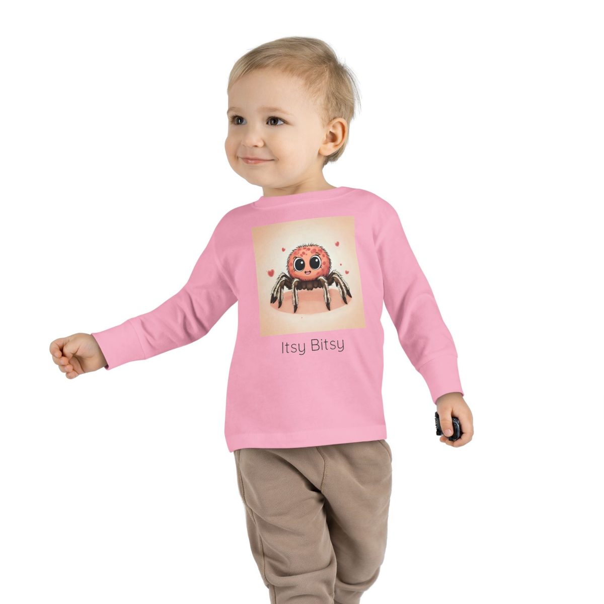 Santa Fe Marketplace Spider Toddler Long Sleeve Shirt — Cute Gender Neutral Tee Product Image: Spider Toddler Long Sleeve Shirt — Cute Gender Neutral Tee