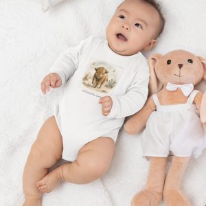 Santa Fe Marketplace Buffalo Infant Long Sleeve Onesie — Cute Gender Neutral Bodysuit Product Image: Buffalo Infant Long Sleeve Onesie — Cute Gender Neutral Bodysuit