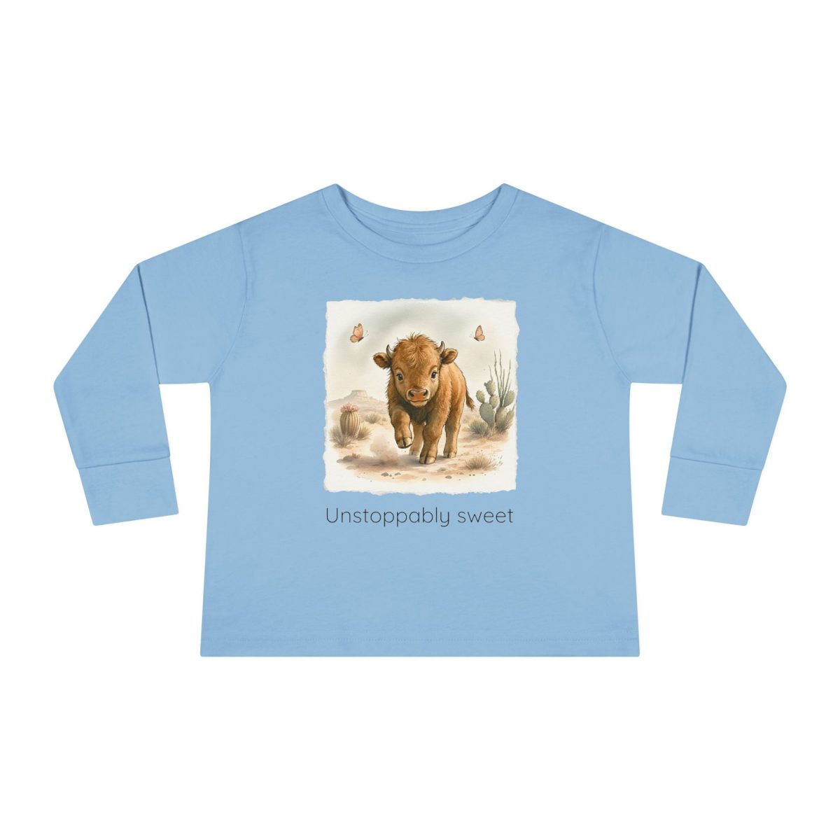 Santa Fe Marketplace Buffalo Toddler Long Sleeve Shirt — Gender Neutral Tee Product Image: Buffalo Toddler Long Sleeve Shirt — Gender Neutral Tee