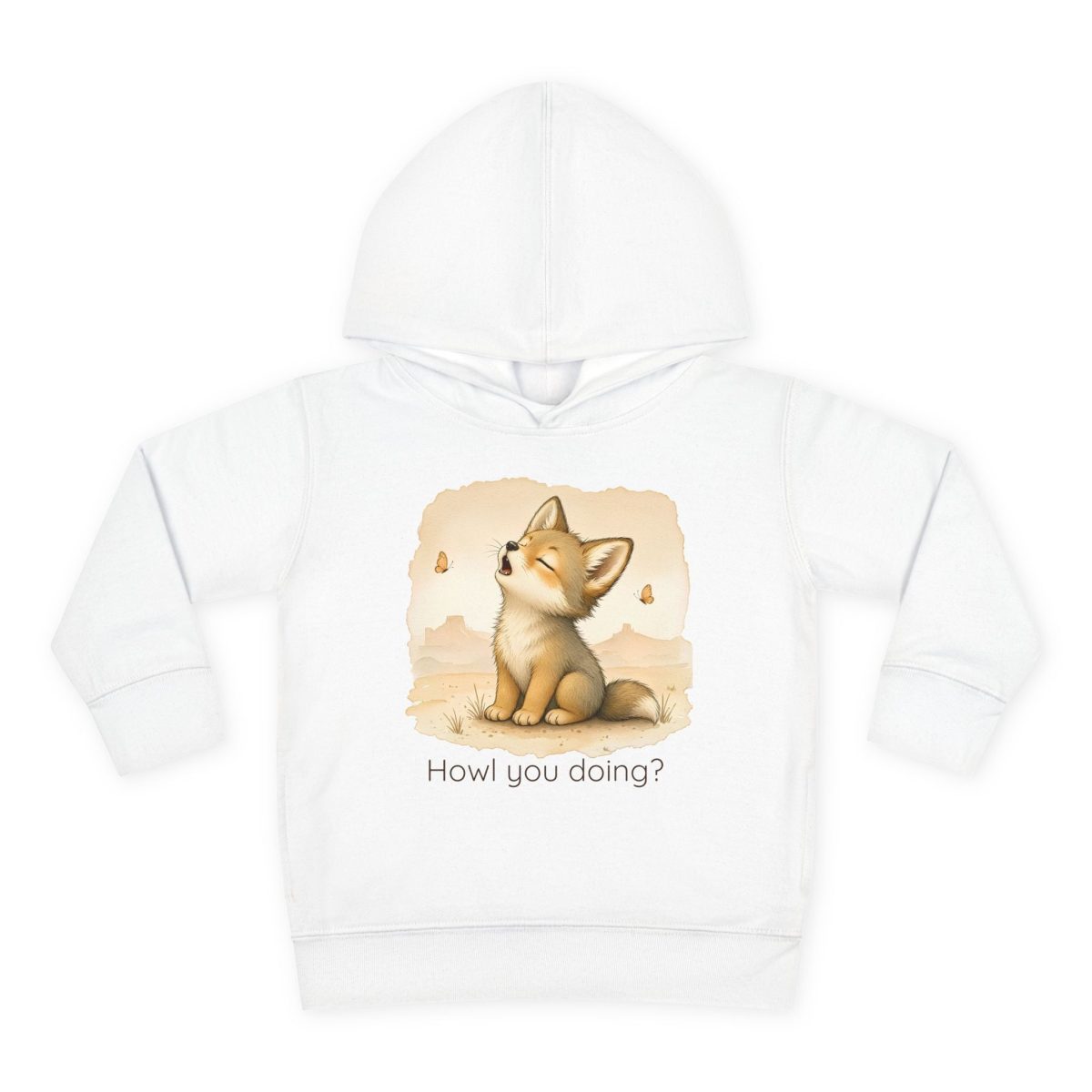 Santa Fe Marketplace Coyote Toddler Hoodie — Gender Neutral Sweatshirt Product Image: Coyote Toddler Hoodie — Gender Neutral Sweatshirt