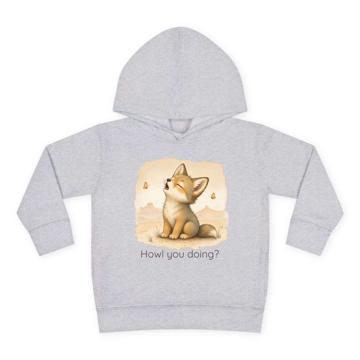 Santa Fe Marketplace Coyote Toddler Hoodie — Gender Neutral Sweatshirt Product Image: Coyote Toddler Hoodie — Gender Neutral Sweatshirt