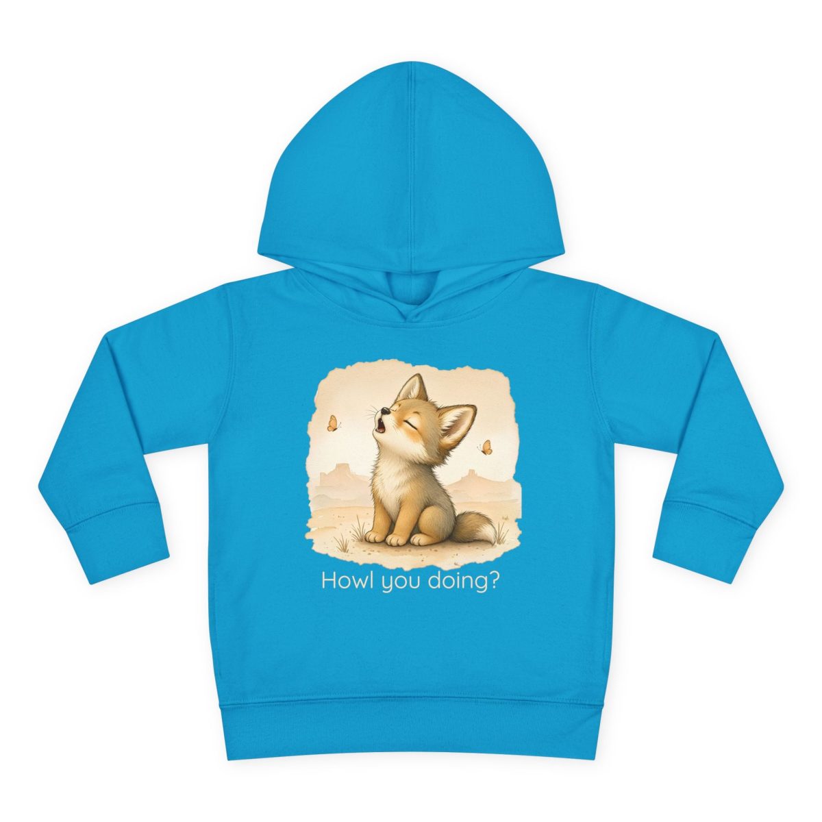 Santa Fe Marketplace Coyote Toddler Hoodie — Gender Neutral Sweatshirt Product Image: Coyote Toddler Hoodie — Gender Neutral Sweatshirt