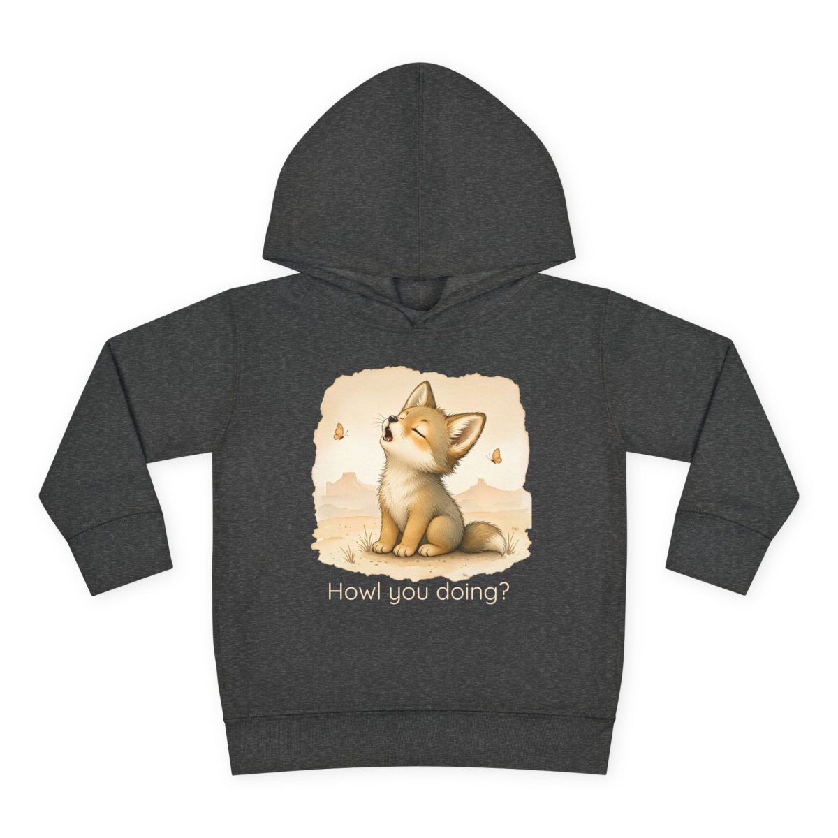 Santa Fe Marketplace Coyote Toddler Hoodie — Gender Neutral Sweatshirt Product Image: Coyote Toddler Hoodie — Gender Neutral Sweatshirt