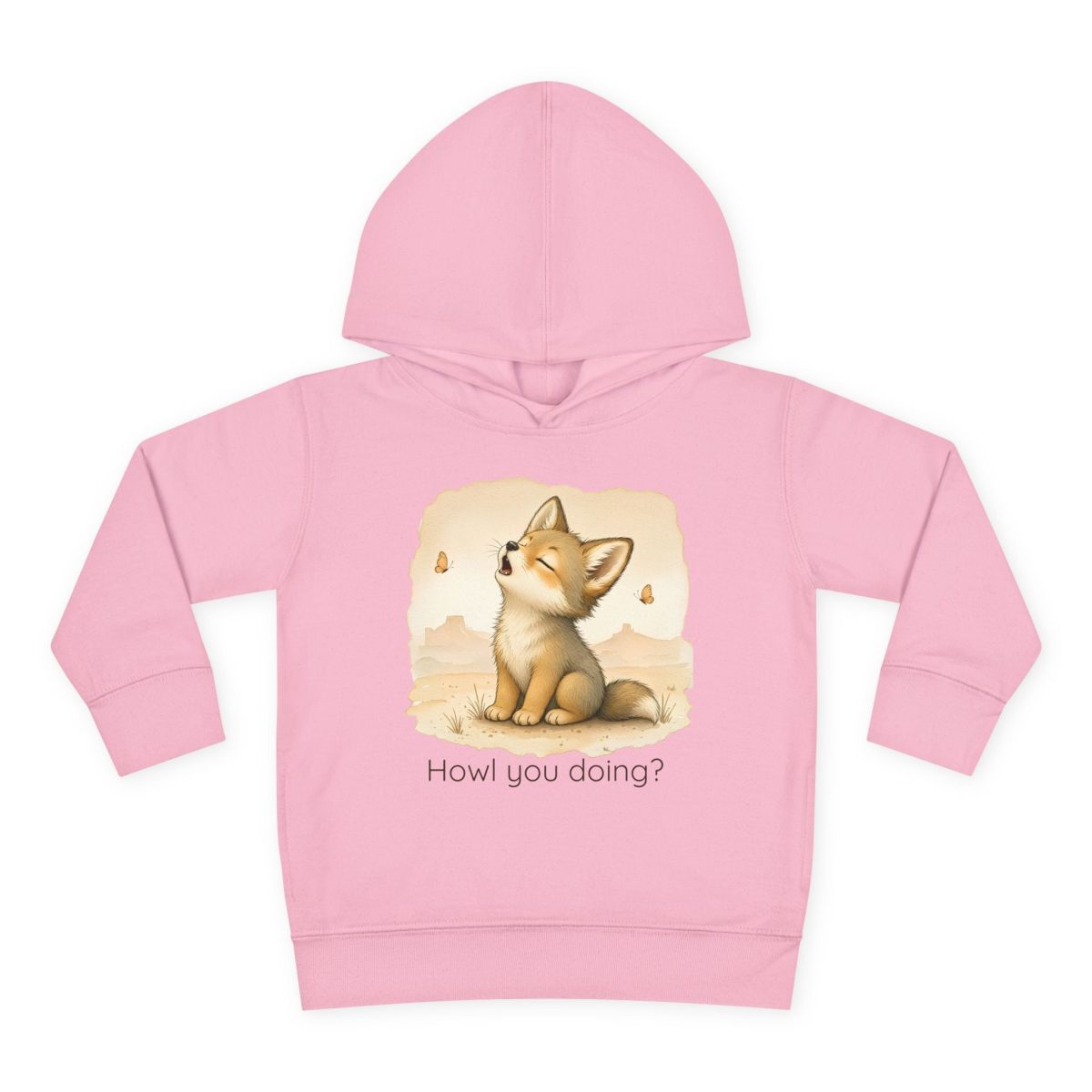 Santa Fe Marketplace Coyote Toddler Hoodie — Gender Neutral Sweatshirt Product Image: Coyote Toddler Hoodie — Gender Neutral Sweatshirt