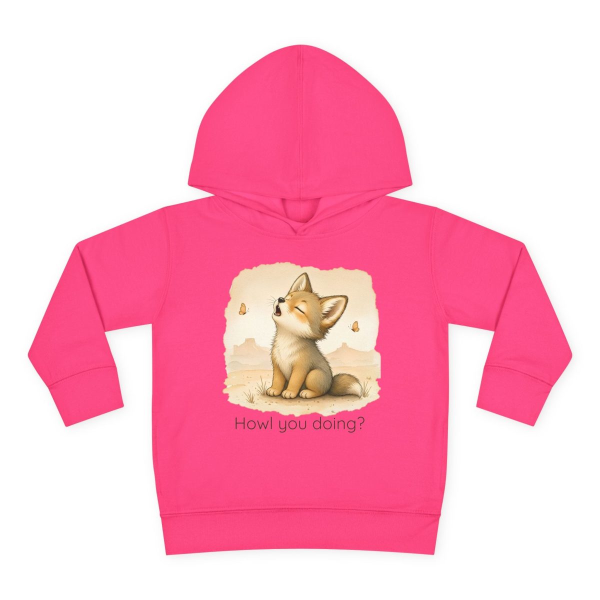 Santa Fe Marketplace Coyote Toddler Hoodie — Gender Neutral Sweatshirt Product Image: Coyote Toddler Hoodie — Gender Neutral Sweatshirt