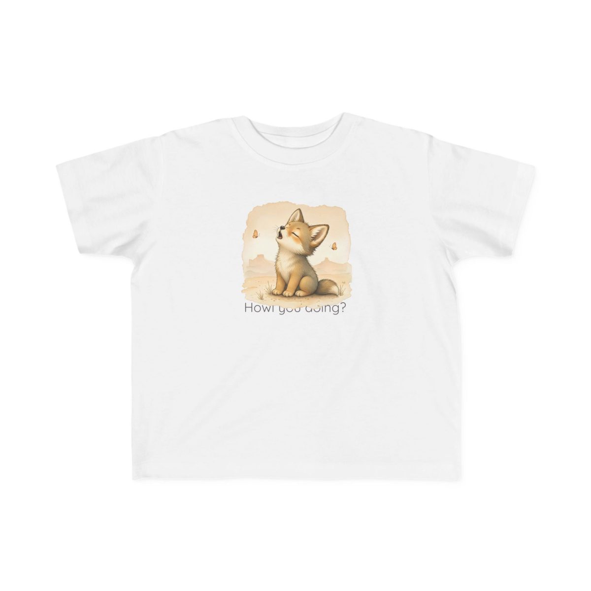 Santa Fe Marketplace Coyote Toddler T-Shirt — Gender Neutral Animal Tee Product Image: Coyote Toddler T-Shirt — Gender Neutral Animal Tee
