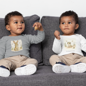 Santa Fe Marketplace Jackrabbit Infant Long Sleeve Onesie — Cute Gender Neutral Bodysuit Product Image: Jackrabbit Infant Long Sleeve Onesie — Cute Gender Neutral Bodysuit