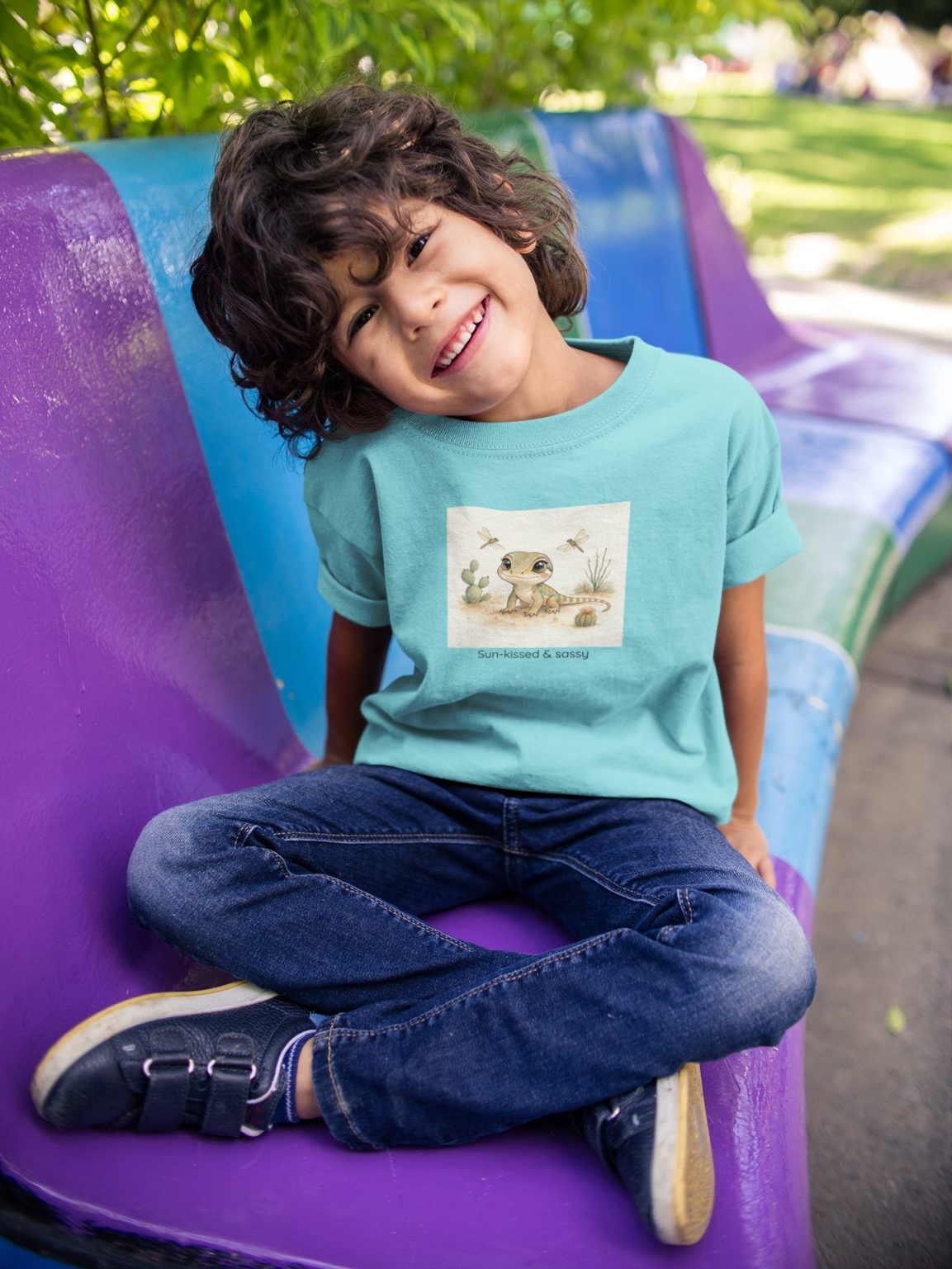 Santa Fe Marketplace Whiptail Lizard Toddler T-Shirt — Gender Neutral Animal Tee Product Image: Whiptail Lizard Toddler T-Shirt — Gender Neutral Animal Tee