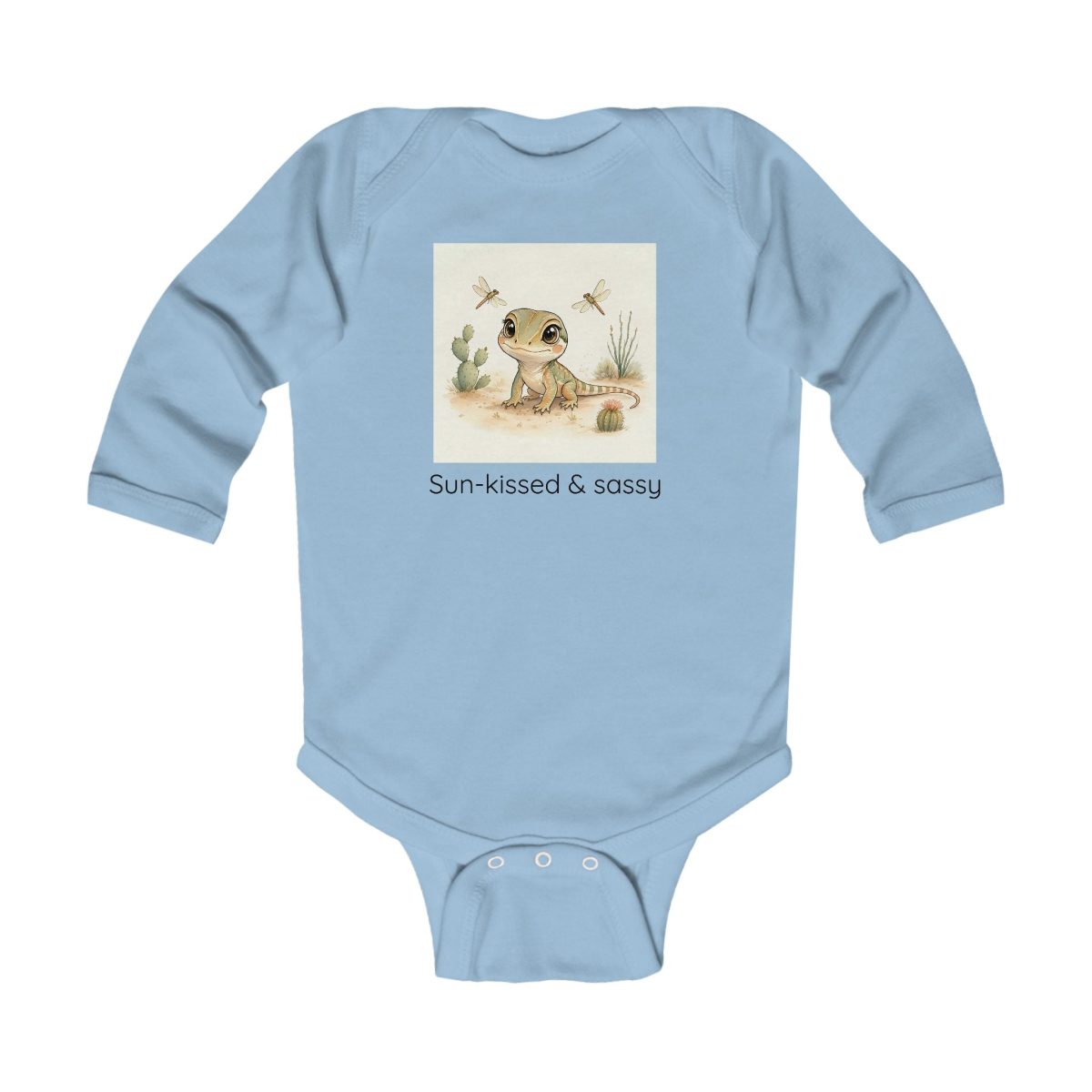 Santa Fe Marketplace Whiptail Lizard Infant Long Sleeve Onesie — Cute Gender Neutral Bodysuit Product Image: Whiptail Lizard Infant Long Sleeve Onesie — Cute Gender Neutral Bodysuit