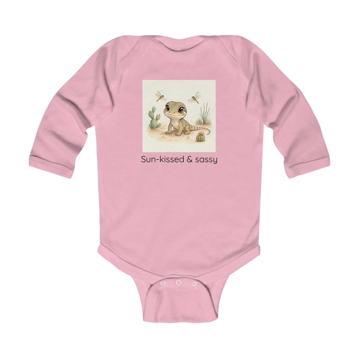 Santa Fe Marketplace Whiptail Lizard Infant Long Sleeve Onesie — Cute Gender Neutral Bodysuit Product Image: Whiptail Lizard Infant Long Sleeve Onesie — Cute Gender Neutral Bodysuit