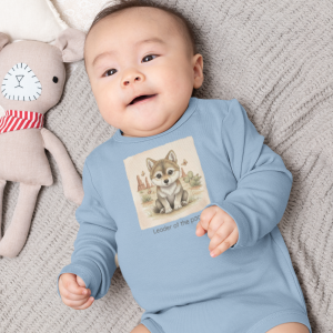 Santa Fe Marketplace Wolf Infant Long Sleeve Onesie — Cute Gender Neutral Bodysuit Product Image: Wolf Infant Long Sleeve Onesie — Cute Gender Neutral Bodysuit