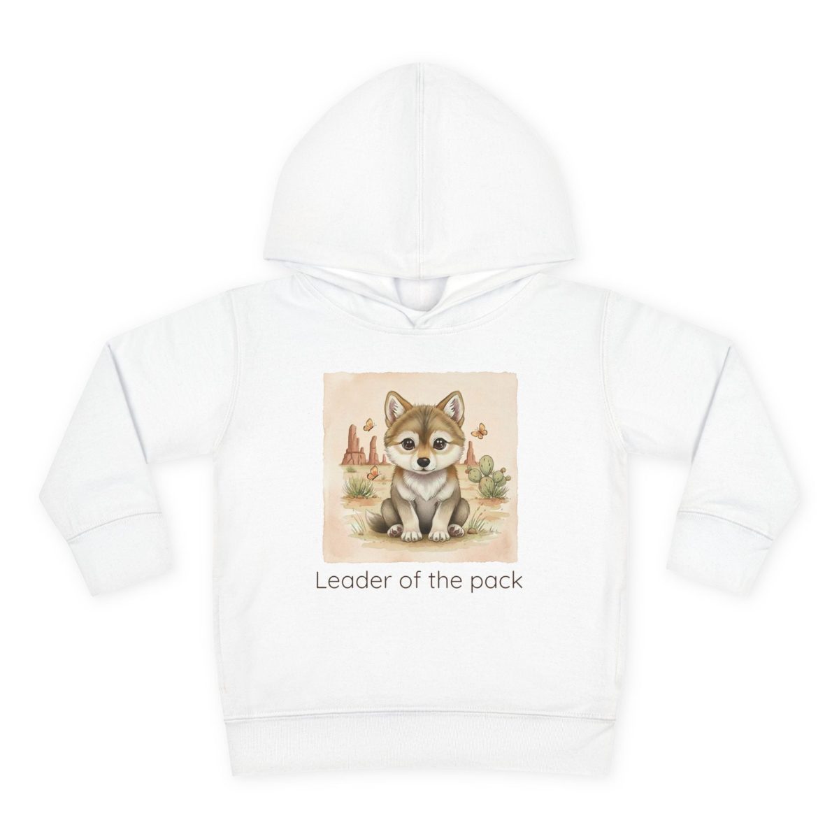 Santa Fe Marketplace Wolf Toddler Hoodie — Gender Neutral Sweatshirt Product Image: Wolf Toddler Hoodie — Gender Neutral Sweatshirt