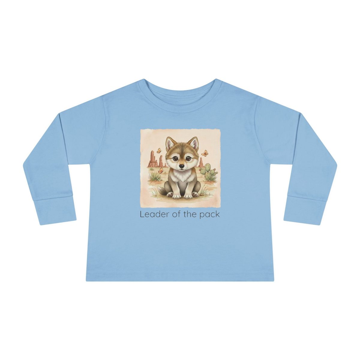 Santa Fe Marketplace Wolf Toddler Long Sleeve Shirt — Gender Neutral Tee Product Image: Wolf Toddler Long Sleeve Shirt — Gender Neutral Tee