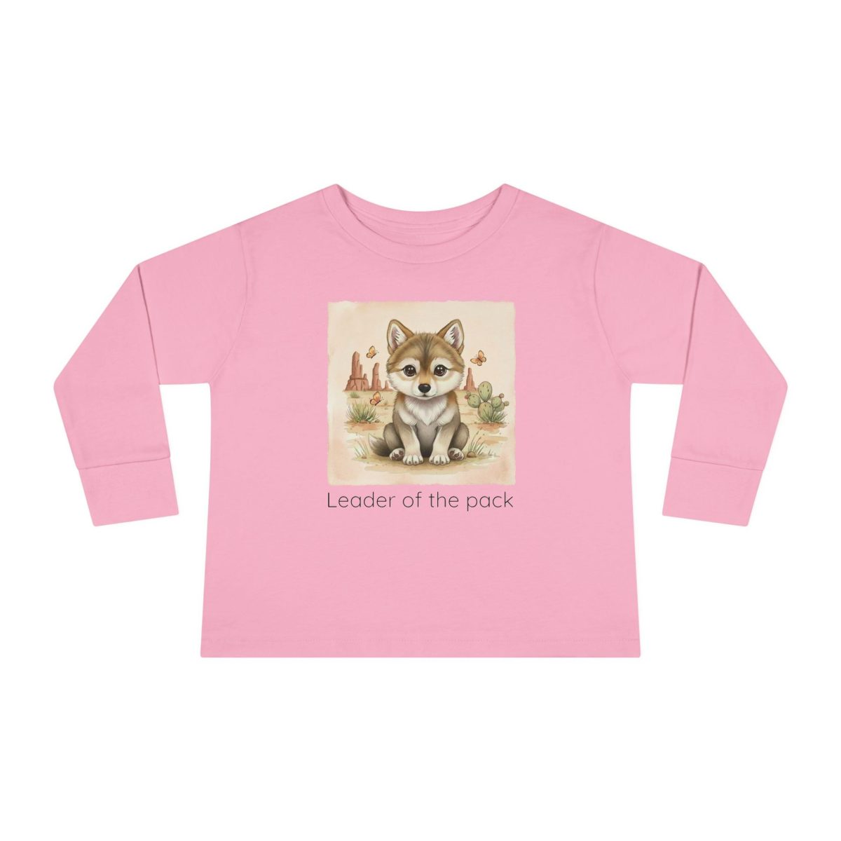 Santa Fe Marketplace Wolf Toddler Long Sleeve Shirt — Gender Neutral Tee Product Image: Wolf Toddler Long Sleeve Shirt — Gender Neutral Tee