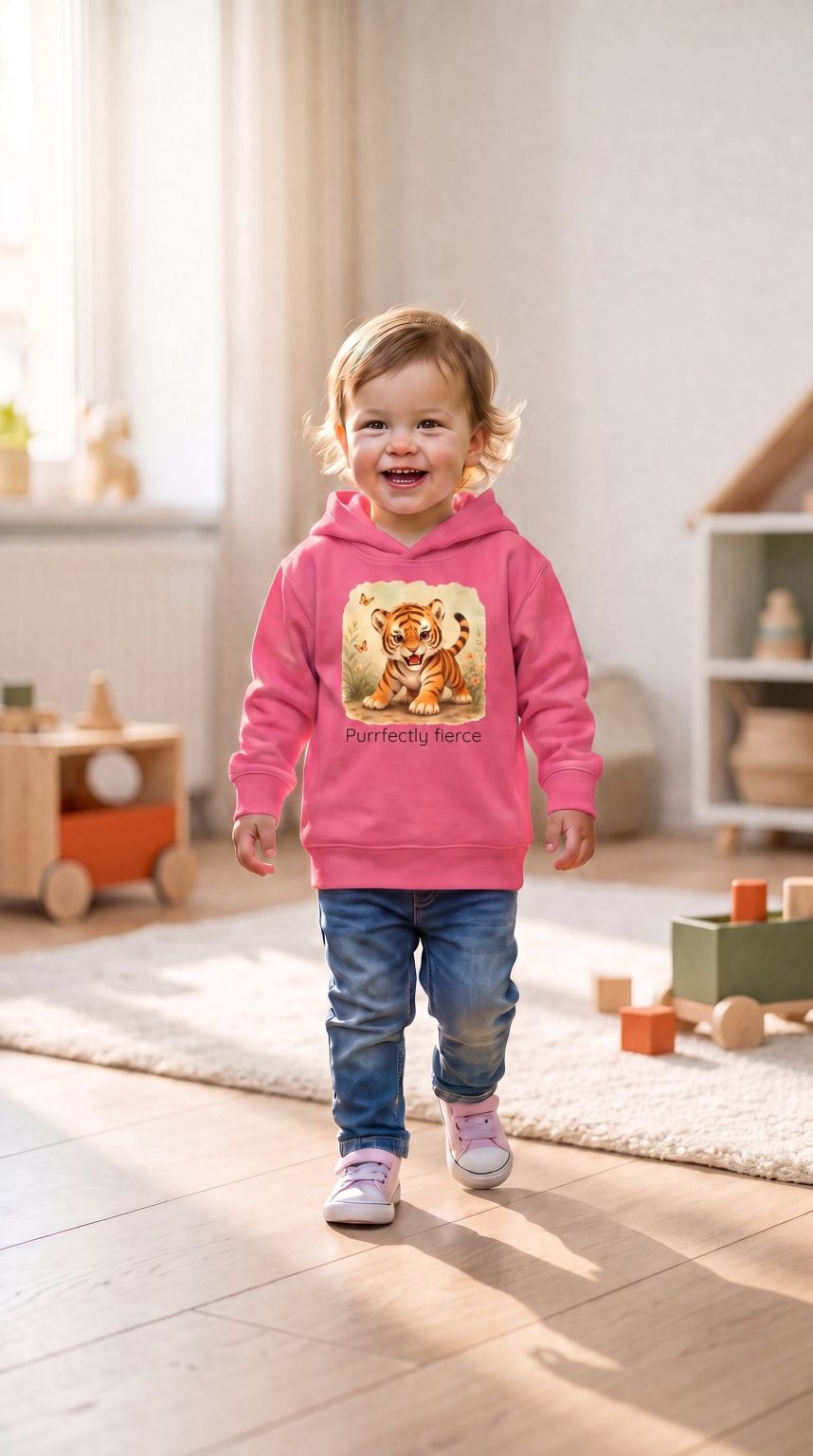 Santa Fe Marketplace Tiger Toddler Hoodie — Gender Neutral Sweatshirt Product Image: Tiger Toddler Hoodie — Gender Neutral Sweatshirt