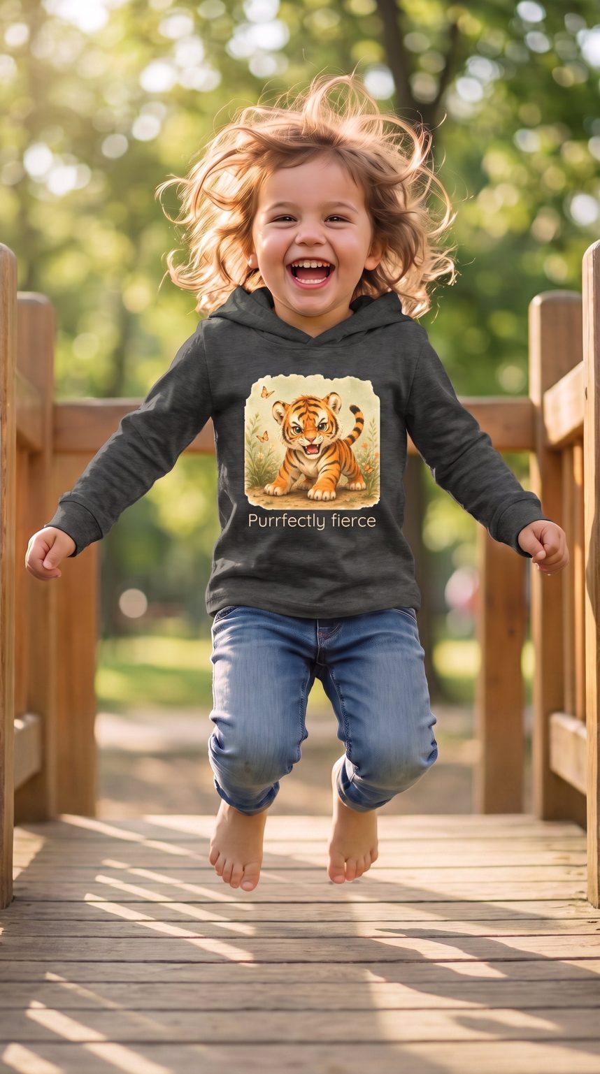 Santa Fe Marketplace Tiger Toddler Hoodie — Gender Neutral Sweatshirt Product Image: Tiger Toddler Hoodie — Gender Neutral Sweatshirt