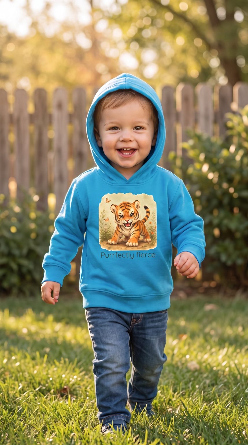 Santa Fe Marketplace Tiger Toddler Hoodie — Gender Neutral Sweatshirt Product Image: Tiger Toddler Hoodie — Gender Neutral Sweatshirt