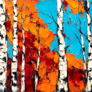 Santa Fe Marketplace Autumn Columns 12″X12″ -Canvas Print- Product Image: Autumn Columns 12″X12″ -Canvas Print-