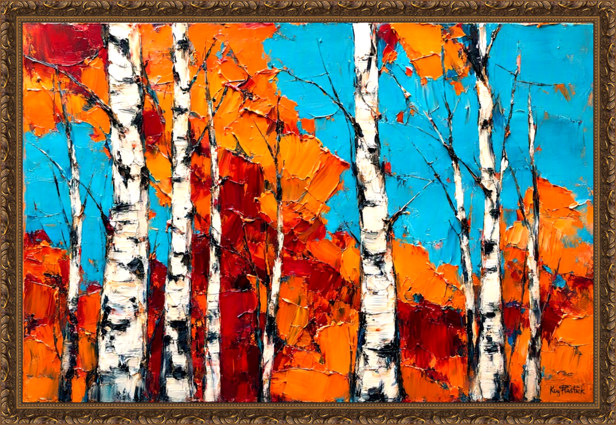 Santa Fe Marketplace Autumn Columns 12″X12″ -Canvas Print- Product Image: Autumn Columns 12″X12″ -Canvas Print-