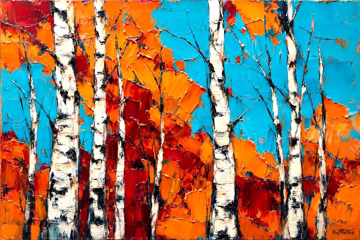 Santa Fe Marketplace Autumn Columns 12″X12″ -Canvas Print- Product Image: Autumn Columns 12″X12″ -Canvas Print-